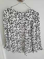 Leopard Print LOFT Blouse Size XS