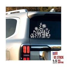 Wildflowers Boho Car Sticker, Reflective Flower Vinyl Decal Sticker Gift for