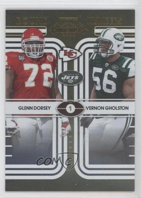 2008 Playoff Contenders Gold /100 Glenn Dorsey Vernon Gholston #3 Rookie RC 0b5