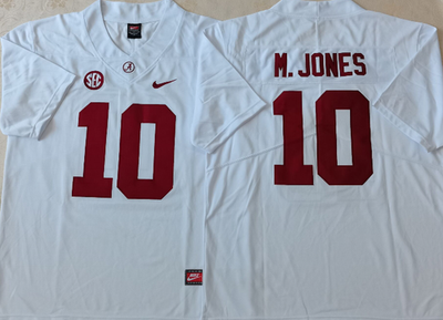 Mac Jones Alabama Crimson Tide Stitched #10 Football Jersey Red