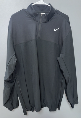 Nike Dri-Fit Golf Club 1/4 Zip Pullover Jacket Black Size Medium