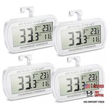 Waterproof Refrigerator Fridge Thermometer, Digital Freezer Room Thermometer, 4