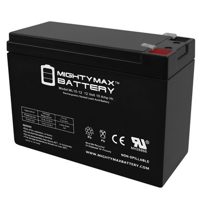 Mighty Max 12V 10AH SLA Battery Replacement for Enduring 6FM12 F2, 6-FM-12 F2