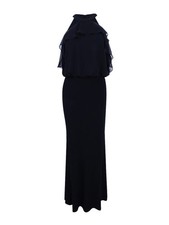 Betsy  Adam Women's Ruffled Cold Shoulder Ball Gown