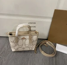 City Mini Tote Bag In Sketch Signature Canvas CBM64 NWT