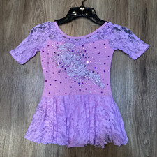ice skating dress girls size 6 lavender lace