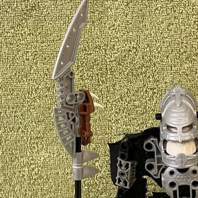 LEGO Bionicle VEZON Figure Only From Set # 8764 but w/ CUSTOM REPLACEMENT CAPE