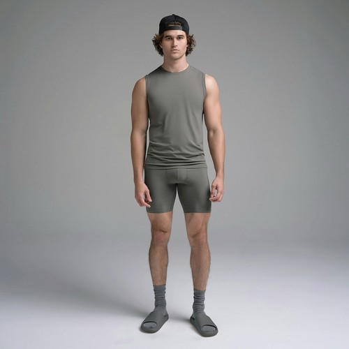 Débardeur musculaire slim Skims Sport TP-TNK-5316M métal armé taille moyenne neuf avec étiquette