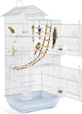 Yaheetech 39-inch Roof Top Medium Parakeet Bird Cages for Cockatiels Conures Fin