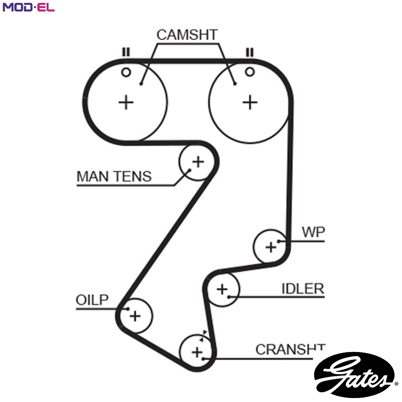 GATES 5404XS Timing Belt for TOYOTA - Image 21