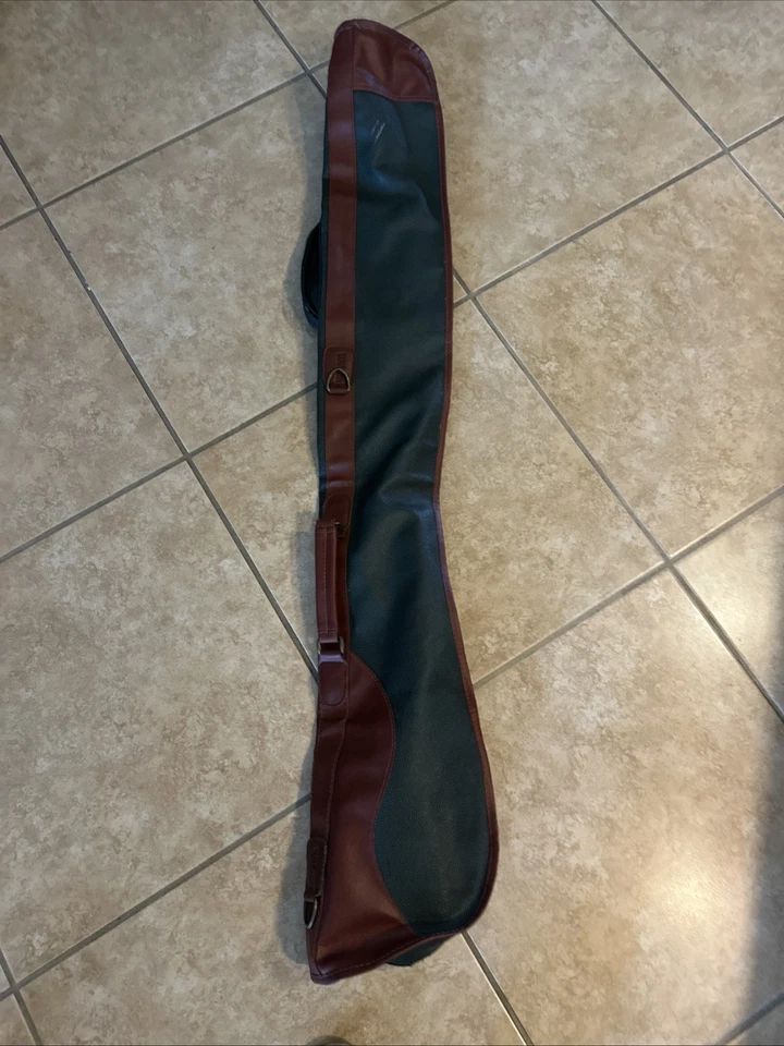 Bolsa de golfe Wilson vintage lona verde couro domingo golfe bolsa de transporte alça de ombro - Imagem 2 de 2