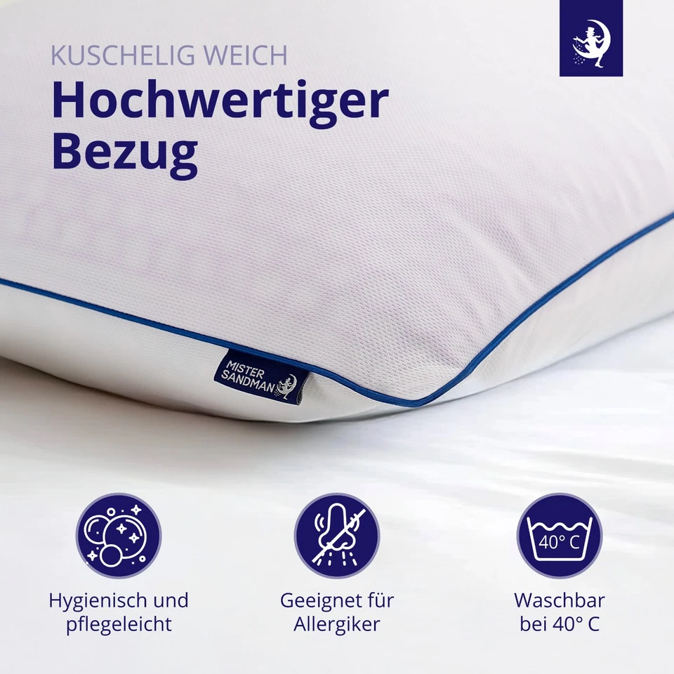 Orthopädisches Nackenkissen 40x80 – Memory Foam Kopfkissen - Bild 3 von 4