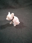 Vtg Westmoreland Glass 2.5” Solid Glass Bulldog Paperweight - Milk Glass