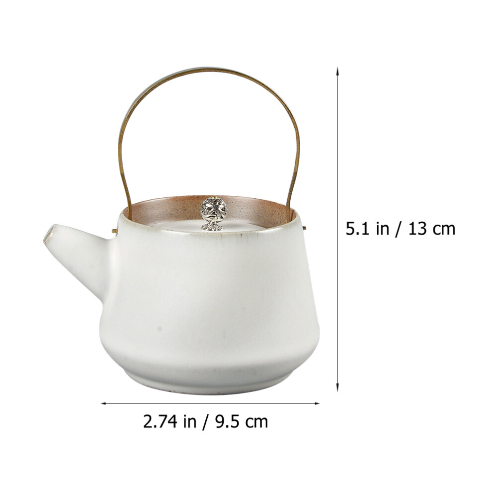  Boil Teapot with Infuser Stainless Steel Trim Stovetop Kettle Decor