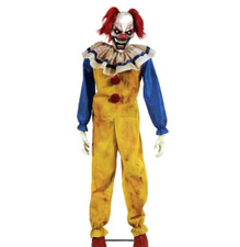 Halloween Animated Lifesize 5' Twitching Clown Prop Haunted House BRAND NEW