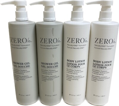 Gilchrist & Soames Zero% Shower Gel & Body Lotion Set   2x15.5oz Each New