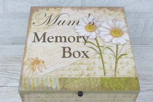 Mum Daisy Memory Box Keepsake Chest Memories Mothers Day Birthday Wooden SG1335 - Picture 3 of 5