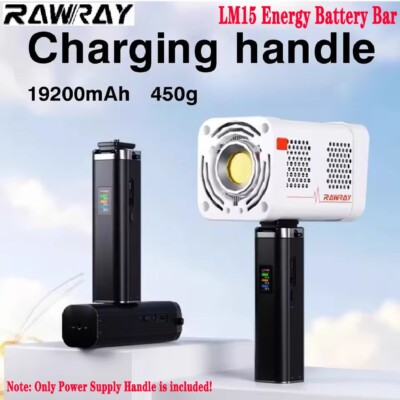 Rawray LM15 19200mAh Charging Handle Bar Fill Light Camera Phone DC Power Stick