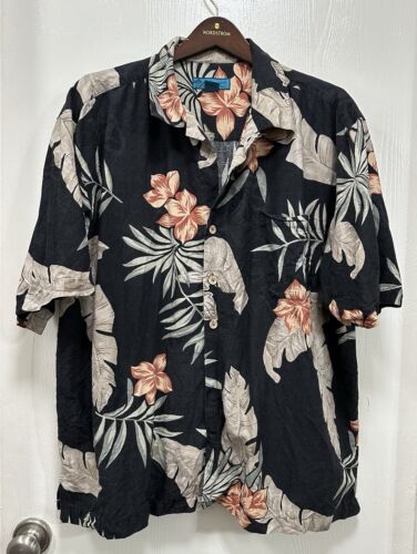 Camisa Paradise Seda Floral Hawaiana Para Hombre Talla 2XL *Defectos