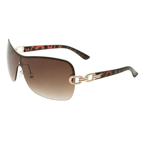 Women's Designer Style Sunglasses Semi-rimless Shield Frame UV400 - Picture 6 of 25