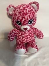 Build A Bear Valentine s Day Teddy 16" Plush Stuffed Tiny Hearts Pink Red BAB