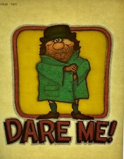 Original Vintage Dare Me Glitter Iron On Transfer