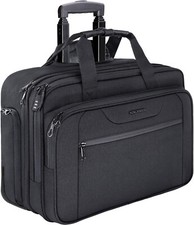 EMPSIGN Rolling Briefcase Laptop Bag, 17.3”Computer bag wheels RFID Blocking
