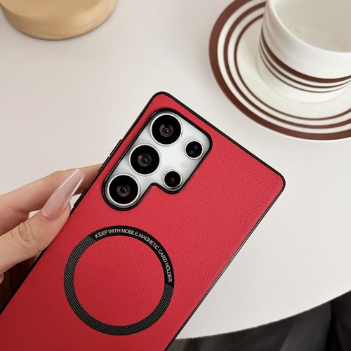 For Samsung Galaxy S25 Ultra, Hybrid Magnetic Leather Soft Bumper Case Cover - Picture 9 of 15