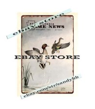 1974 mallard duckPennsylvania hunting wildlife sportsman tin sign hanging