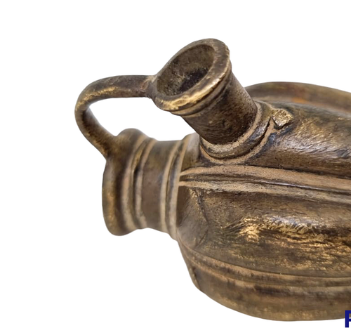 Rare 1850's Old Vintage Bronze / Brass Handcrafted Antique Mughal Hookah Pot - Picture 7 of 12