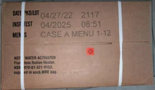 MRE APack Ready To Eat - Case of 12 Meals A Case. Inspection 2025