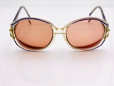 Vintage Looking Glass 6021 Purple Translucent Oval Sunglasses FRAMES ONLY