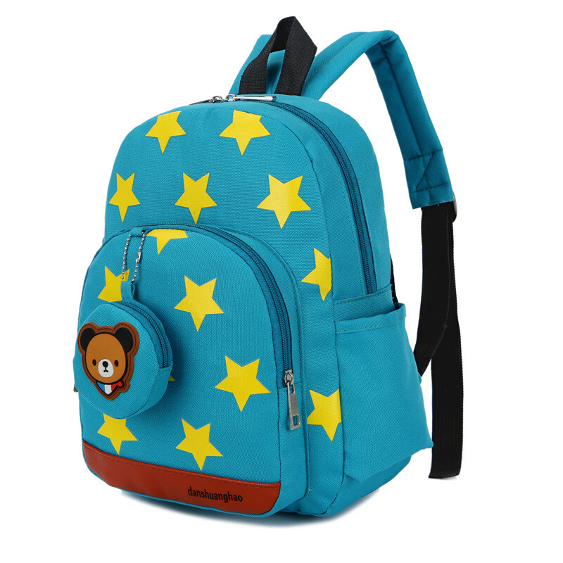 Kids Preschool Backpack Day Care Bag kindergarten Bookbag Star Pattern w/purse