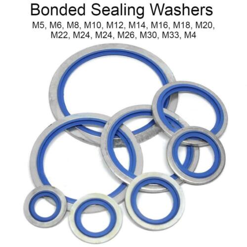 M5 to M33, 1/8" to 2" Washers Bonded Seal Sealing Cushioning O-Ring Metric & BSP - Picture 2 of 3