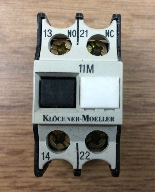 11 DIL M Moeller Aux Contact Block 1 x N//O 1 X N//C