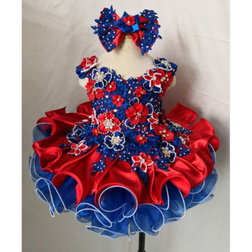 Jenniferwu Pageant Dress Girls' Tulle Flower Princess Wedding Dress 0-3M
