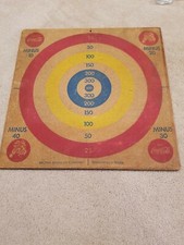 RARE VINTAGE COCA COLA DART BOARD MILTON BRADLEY 2 SIDED 18"