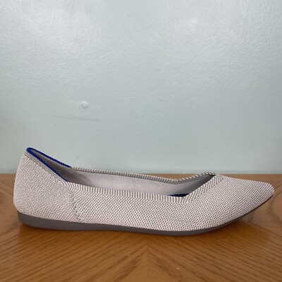 Rothys The Point Flax Retired Birdseye Flats Gray Blue Size