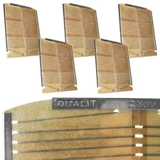 DUALIT TOASTER ELEMENTS FULL SET OF 5 GENUINE ORIGINAL SPARE PARTS FOR 4 SLOT