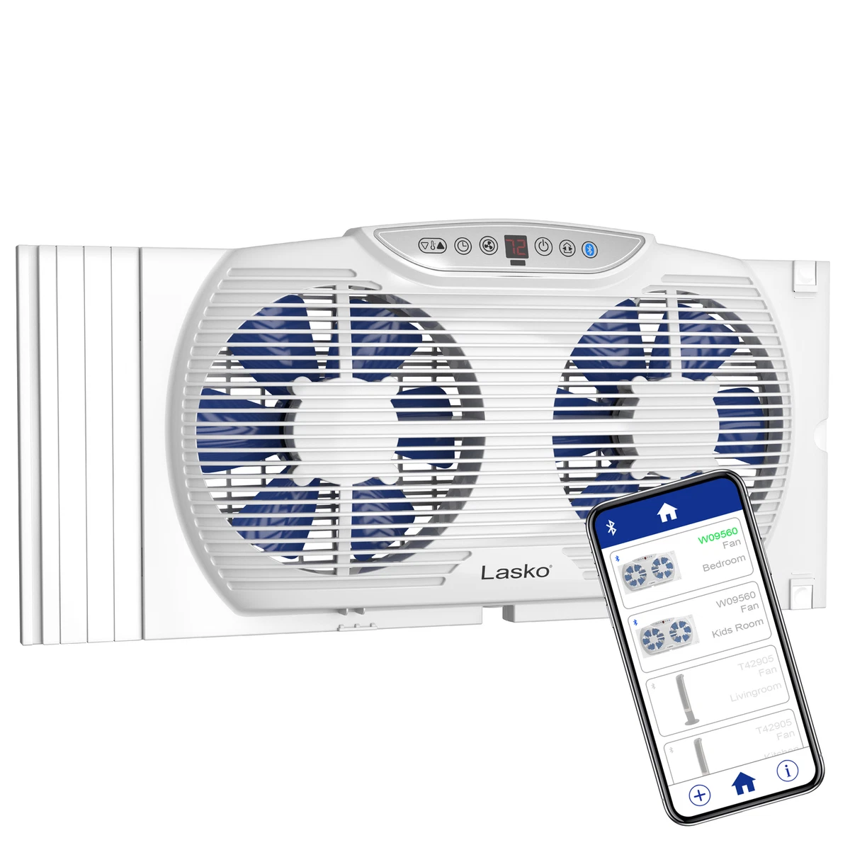 Lasko Electrically Reversible Twin Window Fan with Bluetooth® Technology,  W09560 | eBay