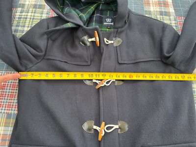 Vintage ZERO KING Blue Plaid Lined Wool Blend Jacket Coat Mens 42