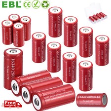 16340 Rechargeable Batteries CR123A 2800mAh 3.7V Heavy Duty HIGH DRAIN CAPACITY