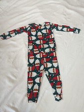 PJ Place Pajama set Christmas Dark Skin Santa infant size 9-12 Months Unisex