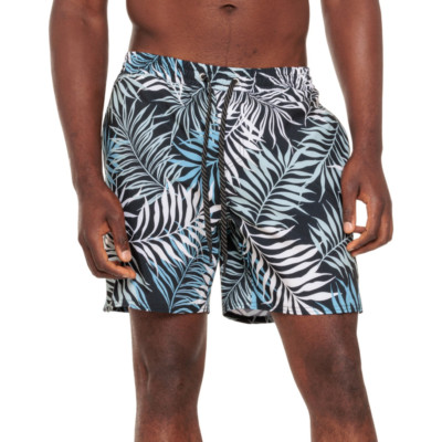 Quiksilver  Volley Swim Trunks Shorts Men's 7   Wild Fern Black Multi Size NEW!