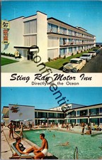 Sting Ray Motor Inn Motel Ocean City NJ New Jersey NJ Chrome Postcard P308
