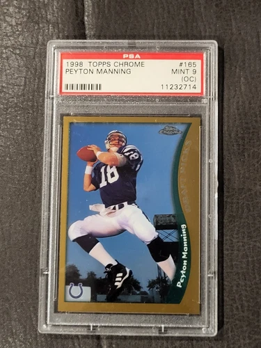 Peyton Manning 1998 Topps Chrome  #165  ROOKIE PSA 9 MINT! HOF! COLTS!