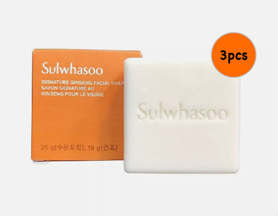Sulwhasoo Signature Ginseng Facial Soap 25g  x 3pcs  US seller