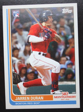 2022 Topps 582 Montgomery Club Jarren Duran Rookie Card #14 RC Mint. rookie card picture