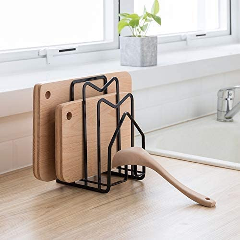 Cutting Board Rack Chopping Board Organizer Stand Holder Kitchen Countertop Pots-image