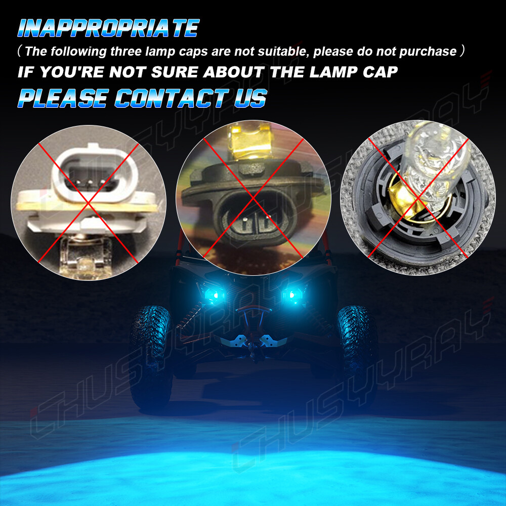 For Kawasaki Teryx Mule Brute Force 750 20092023 pair led Headlight Hi